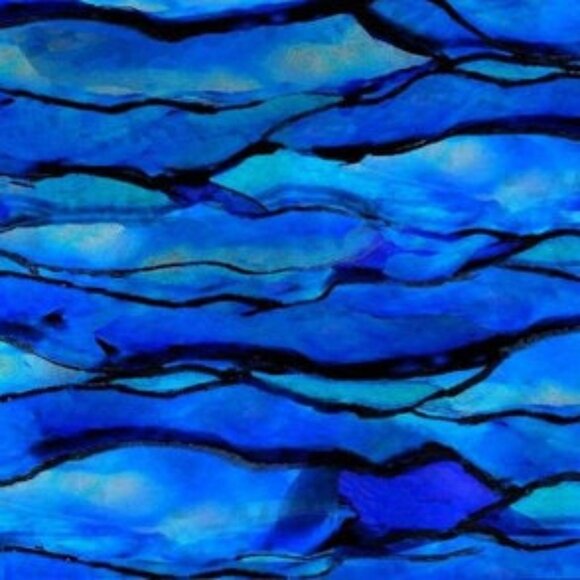 potholder abstract art blue green ocean waves watercolor swirls Pot holders - Picture 3 of 5